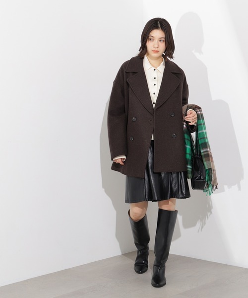 N.（N. Natural Beauty Basic）（エヌエヌナチュラルビューティーベーシック）の「ミドルＰコート（ピーコート・レディース・イエロー系その他/クリーム/ブラウン・MEDIUM/SMALL）」の6枚目の写真