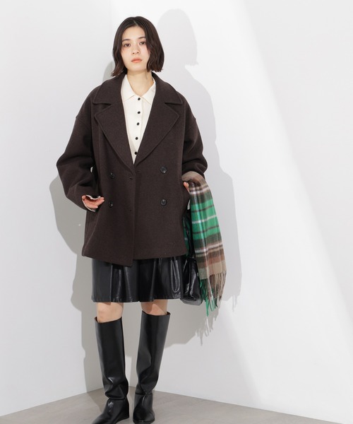 N.（N. Natural Beauty Basic）（エヌエヌナチュラルビューティーベーシック）の「ミドルＰコート（ピーコート・レディース・イエロー系その他/クリーム/ブラウン・MEDIUM/SMALL）」の7枚目の写真