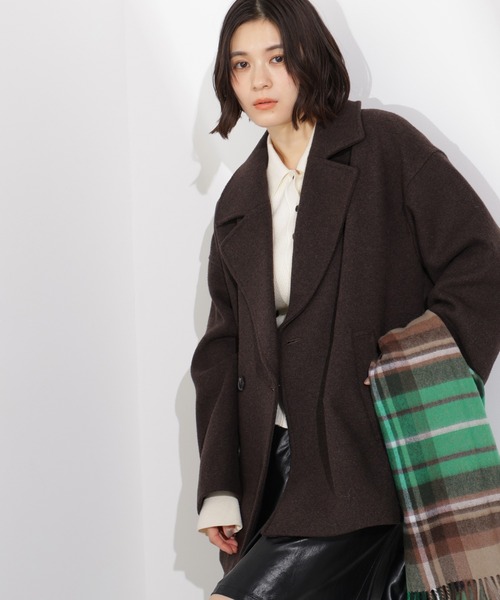 N.（N. Natural Beauty Basic）（エヌエヌナチュラルビューティーベーシック）の「ミドルＰコート（ピーコート・レディース・イエロー系その他/クリーム/ブラウン・MEDIUM/SMALL）」の8枚目の写真