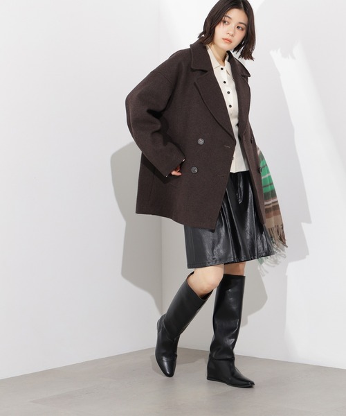 N.（N. Natural Beauty Basic）（エヌエヌナチュラルビューティーベーシック）の「ミドルＰコート（ピーコート・レディース・イエロー系その他/クリーム/ブラウン・MEDIUM/SMALL）」の9枚目の写真