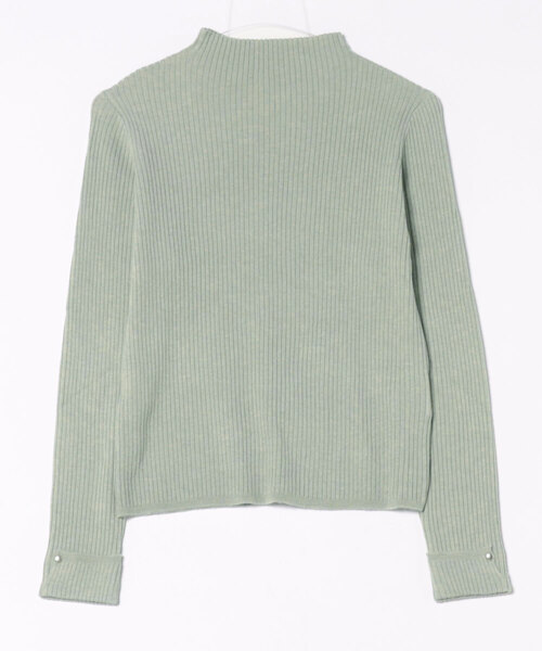 12Twelve Agenda（トゥエルブ　アジェンダ）の「ハイネック袖口ターンバックリブニットプルオーバー（ニット/セーター・レディース・ブルーグリーン/ブラック/ピンク/チャコールグレー/オフホワイト/サックスブルー/ミント・M/L）」の4枚目の写真