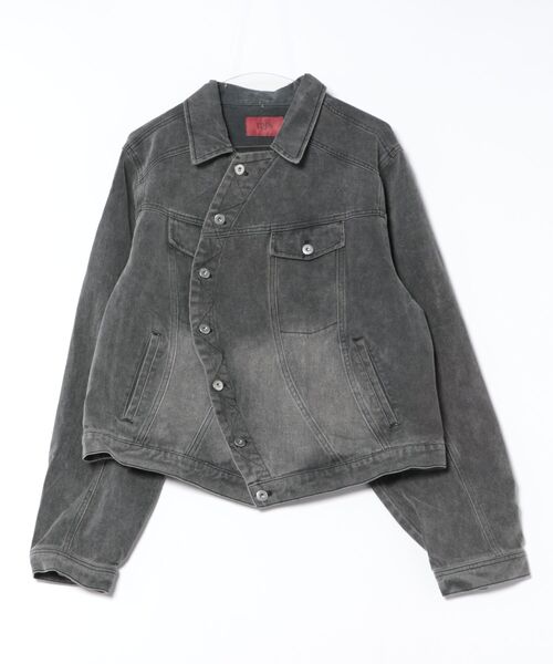 セール】a.p.o.v. カーブラップボタンフロントオーバーサイズ短丈