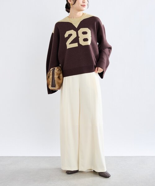 RIVE DROITE（リヴドロワ）の「【à Nice （ア ・ニース）】Twoolワイドパンツ（その他パンツ・レディース・ブラック/オフホワイト・38/36）」の14枚目の写真