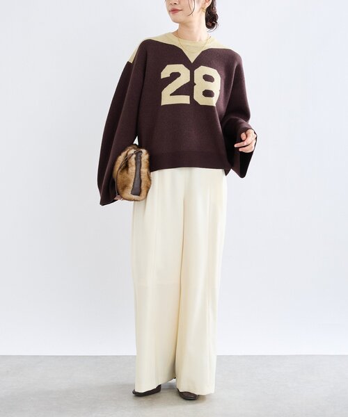 RIVE DROITE（リヴドロワ）の「【à Nice （ア ・ニース）】Twoolワイドパンツ（その他パンツ・レディース・ブラック/オフホワイト・38/36）」の13枚目の写真