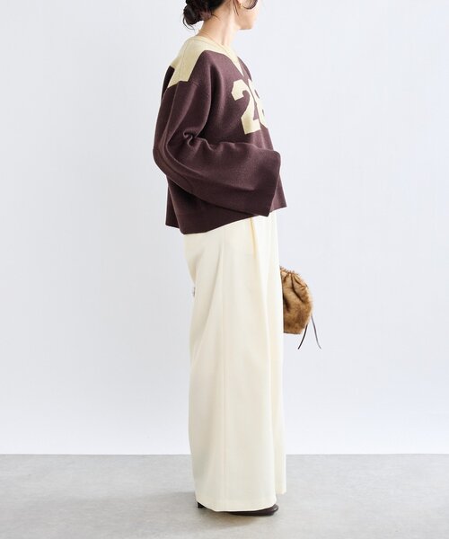 RIVE DROITE（リヴドロワ）の「【à Nice （ア ・ニース）】Twoolワイドパンツ（その他パンツ・レディース・ブラック/オフホワイト・38/36）」の12枚目の写真