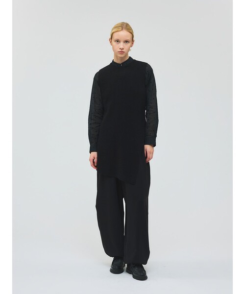 mizuiroind（ミズイロインド）の「mizuiro ind フロッキードットプリントシャツ（シャツ/ブラウス・レディース・オフホワイト/ネイビー/アイボリー/ブラック・FREE）」の17枚目の写真