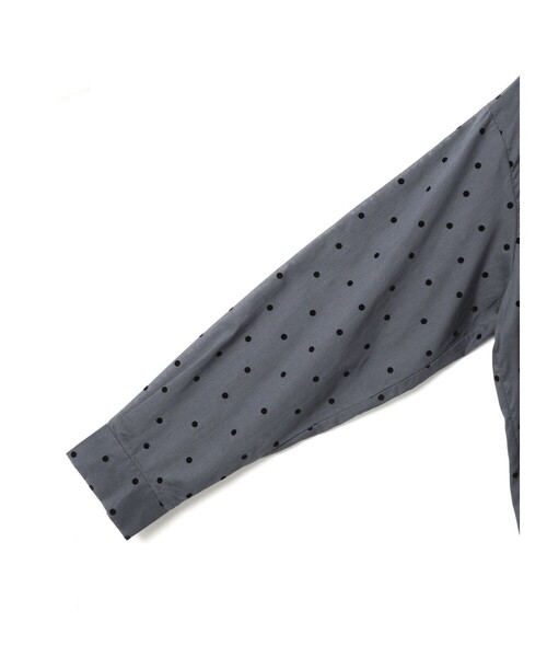 mizuiroind（ミズイロインド）の「mizuiro ind フロッキードットプリントシャツ（シャツ/ブラウス・レディース・オフホワイト/ネイビー/アイボリー/ブラック・FREE）」の19枚目の写真