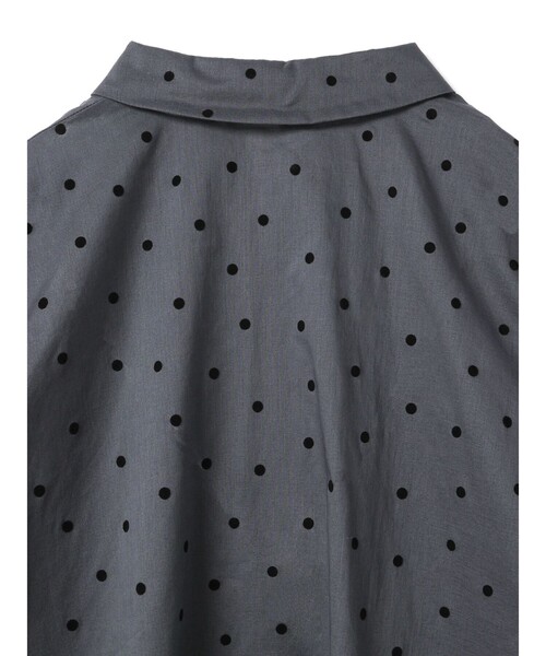mizuiroind（ミズイロインド）の「mizuiro ind フロッキードットプリントシャツ（シャツ/ブラウス・レディース・オフホワイト/ネイビー/アイボリー/ブラック・FREE）」の22枚目の写真