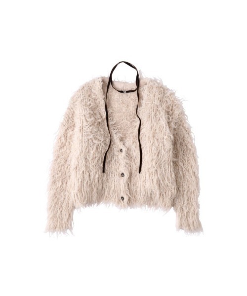 Knuth Marf（クヌースマーフ）の「shaggy cardigan（カーディガン/ボレロ・レディース・ライトベージュ/グレー・FREE）」の2枚目の写真