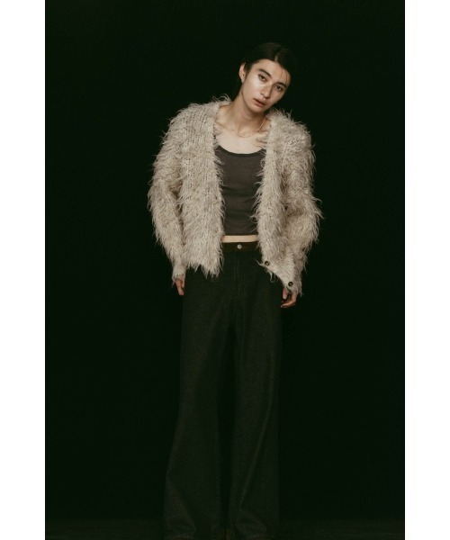 Knuth Marf（クヌースマーフ）の「shaggy cardigan（カーディガン/ボレロ・レディース・ライトベージュ/グレー・FREE）」の13枚目の写真