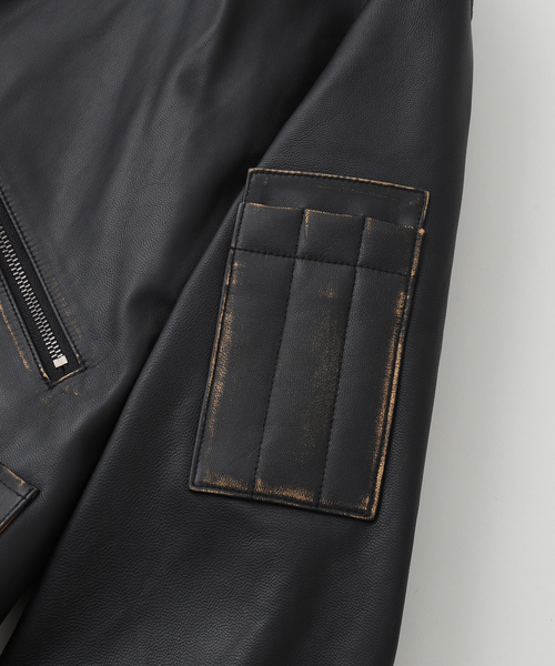 BAYCREW'S DEPO(ベイクルーズデポ)の「DAIRIKU / ダイリク "Inception" Leather MK3 Jacket(ライダースジャケット・メンズ・ブラック・MEDIUM)」の7枚目の写真