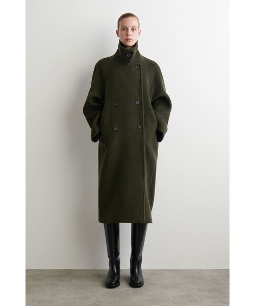 COS コス24AW オーバーサイズダブルブレストウールピーコート 美品 オーバーサイズ ダブルブレストウールコート（その他アウター）｜COS