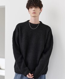 ETELIO（エテリオ）の「ウールブレンドシャギーデザインニット（ニット/セーター）」