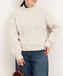 MICO COULIER | ラメホイルフレンチモックネックプルオーバーニット(ニット/セーター)