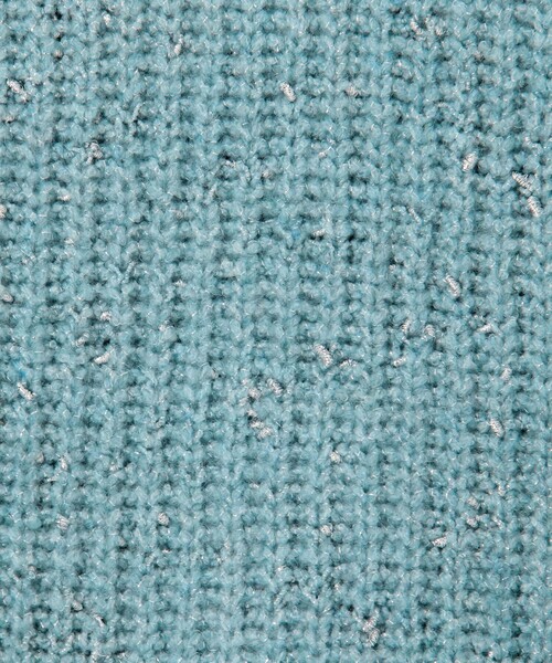 MICO COULIER（ミコクリエ）の「ラメホイルフレンチモックネックプルオーバーニット（ニット/セーター・レディース・ベージュ/ピンク/オフホワイト/サックスブルー・38）」の6枚目の写真