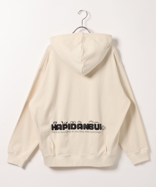 GLOBAL WORK（グローバルワーク）の「はぴだんぶい＊グラフィックパーカー/AND YUA ANY/595513（パーカー・キッズ・オフホワイト/カーキ・MEDIUM/SMALL）」の7枚目の写真