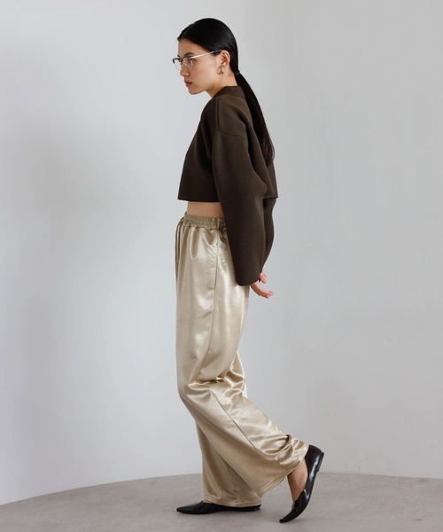 ENC（エンク）の「satin easy pants / サテンイージーパンツ（その他パンツ・レディース・ベージュ系その他/ブラック・FREE）」の13枚目の写真