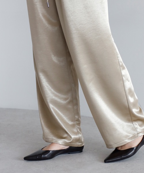 ENC（エンク）の「satin easy pants / サテンイージーパンツ（その他パンツ・レディース・ベージュ系その他/ブラック・FREE）」の19枚目の写真