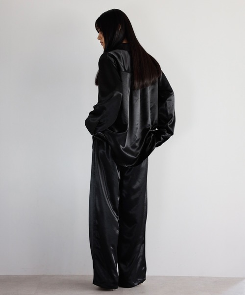 ENC（エンク）の「satin easy pants / サテンイージーパンツ（その他パンツ・レディース・ベージュ系その他/ブラック・FREE）」の8枚目の写真