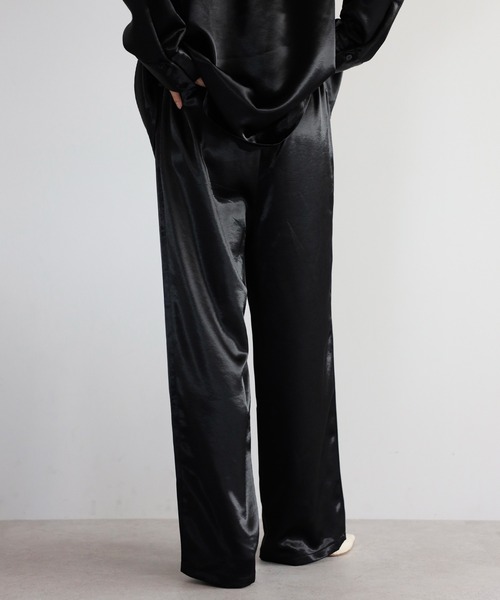 ENC（エンク）の「satin easy pants / サテンイージーパンツ（その他パンツ・レディース・ベージュ系その他/ブラック・FREE）」の9枚目の写真