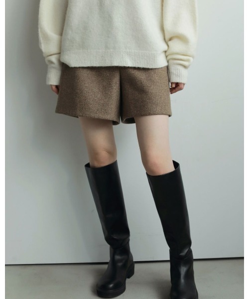anuke Herringbone Short Pants ブラウン 36 anuke Herringbone Short Pants ブラウン 36