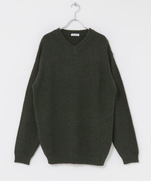 FORK&SPOON（フォークアンドスプーン）の「FORK&SPOON　コットンウールVネックニット（ニット/セーター・メンズ・ブラック/グレー系その他・4/5）」の17枚目の写真