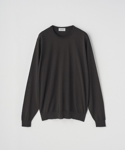 【新品】✳︎期間限定お値下げ中✳︎ JOHN SMEDLEY/長袖ニット／黒/M クルーネック長袖ニットプルオーバー（ニット/セーター）｜JOHN