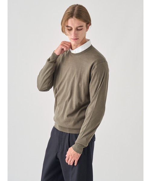 クルーネック長袖ニットプルオーバー（ニット/セーター）｜JOHN