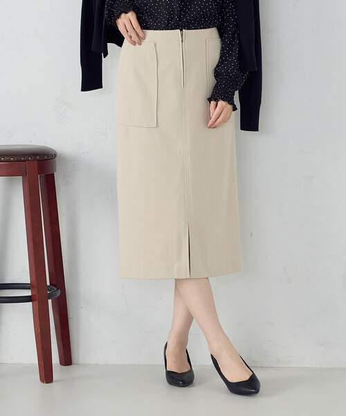 COMME CA ISM（コムサイズム）の「フラノ調ジャージータイトスカート（スカート・レディース・ライトグレー/ベージュ/ブラック・X-LARGE/LARGE/MEDIUM/SMALL/X-SMALL）」の6枚目の写真