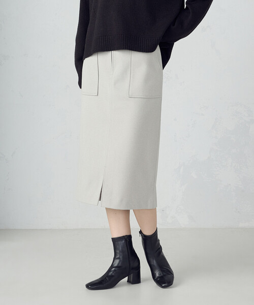 COMME CA ISM（コムサイズム）の「フラノ調ジャージータイトスカート（スカート・レディース・ライトグレー/ベージュ/ブラック・X-LARGE/LARGE/MEDIUM/SMALL/X-SMALL）」の9枚目の写真