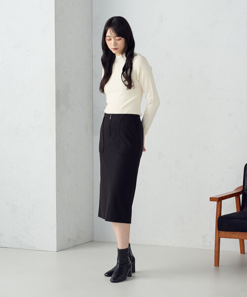 COMME CA ISM（コムサイズム）の「フラノ調ジャージータイトスカート（スカート・レディース・ライトグレー/ベージュ/ブラック・X-LARGE/LARGE/MEDIUM/SMALL/X-SMALL）」の11枚目の写真