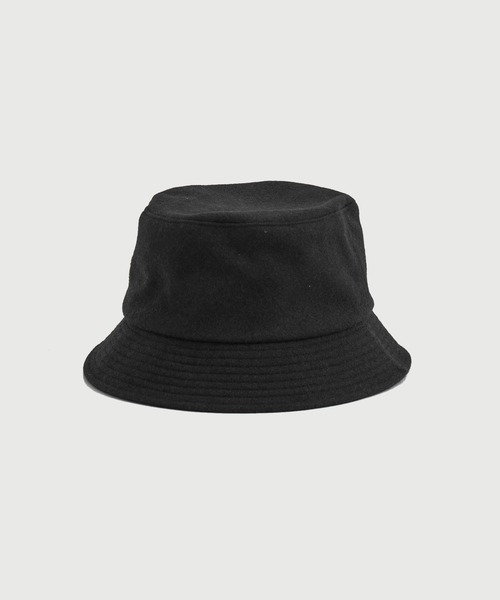 KIJIMA TAKAYUKI(キジマ タカユキ)の「【KIJIMA TAKAYUKI/キジマタカユキ】MELTON BUCKET HAT(ハット・メンズ・ブラック/ブラウン・2/3)」の2枚目の写真