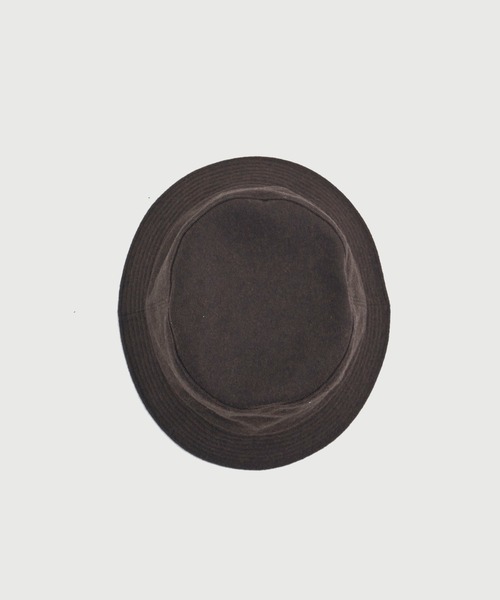KIJIMA TAKAYUKI(キジマ タカユキ)の「【KIJIMA TAKAYUKI/キジマタカユキ】MELTON BUCKET HAT(ハット・メンズ・ブラック/ブラウン・2/3)」の5枚目の写真
