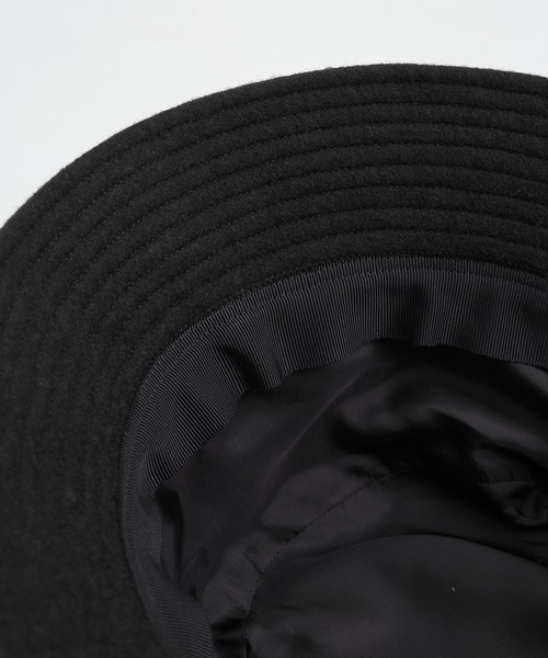 KIJIMA TAKAYUKI(キジマ タカユキ)の「【KIJIMA TAKAYUKI/キジマタカユキ】MELTON BUCKET HAT(ハット・メンズ・ブラック/ブラウン・2/3)」の4枚目の写真