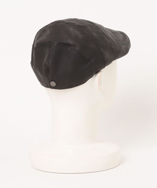 BARELY BLUE（ベアリーブルー）の「【 BARELY BLUE / ベアリーブルー 】 ビンテージ レザー調 ハンチング キャップ（ハンチング/ベレー帽・レディース・ブラウン系/ブラック系/ダークブラウン系/ダークグリーン系/ピンク系・FREE）」の12枚目の写真