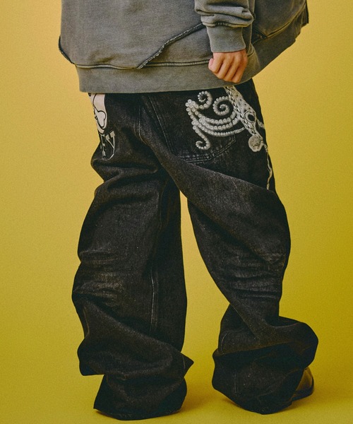 GALFY（ガルフィー）の「GALFY-ジャラジャラギャル男デニム（デニムパンツ・メンズ・インディゴブルー/ブラウン/ブラック・L/XL）」の9枚目の写真