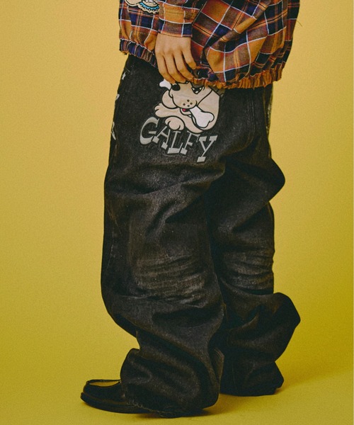 GALFY（ガルフィー）の「GALFY-ジャラジャラギャル男デニム（デニムパンツ・メンズ・インディゴブルー/ブラウン/ブラック・L/XL）」の6枚目の写真