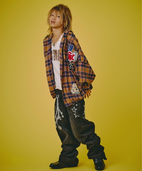 GALFY（ガルフィー）の「GALFY-ジャラジャラギャル男デニム（デニムパンツ・メンズ・インディゴブルー/ブラウン/ブラック・L/XL）」の10枚目の写真