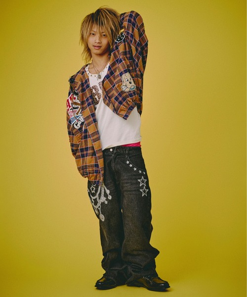 GALFY（ガルフィー）の「GALFY-ジャラジャラギャル男デニム（デニムパンツ・メンズ・インディゴブルー/ブラウン/ブラック・L/XL）」の11枚目の写真