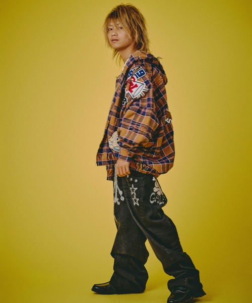 GALFY（ガルフィー）の「GALFY-ジャラジャラギャル男デニム（デニムパンツ・メンズ・インディゴブルー/ブラウン/ブラック・L/XL）」の14枚目の写真