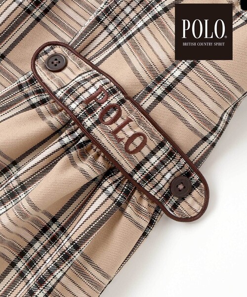 SLAP SLIP（スラップスリップ）の「【POLO BCS(ポロ・ビーシーエス)×SLAP SLIPコラボ】【お揃い】襟付きスモッキング腰タブチェックジャンパースカート(80~130cm)（ワンピース・キッズ・ベージュ系その他/ブルー系その他2・80ｃｍ/130cm/100cm/110cm/90cm/120cm）」の14枚目の写真