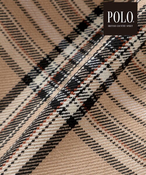 SLAP SLIP（スラップスリップ）の「【POLO BCS(ポロ・ビーシーエス)×SLAP SLIPコラボ】【お揃い】襟付きスモッキング腰タブチェックジャンパースカート(80~130cm)（ワンピース・キッズ・ベージュ系その他/ブルー系その他2・80ｃｍ/130cm/100cm/110cm/90cm/120cm）」の18枚目の写真