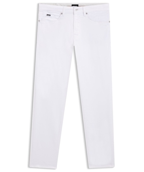 セール】Delaware スリムフィットジーンズ ホワイト ストレッチデニム