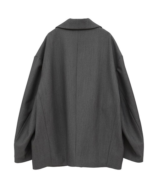 CLANE(クラネ)の「【CLANE/クラネ】2WAY TAILORED OVER JACKET/2WAYテーラードオーバージャケット(テーラードジャケット・レディース・グレー・1)」の2枚目の写真