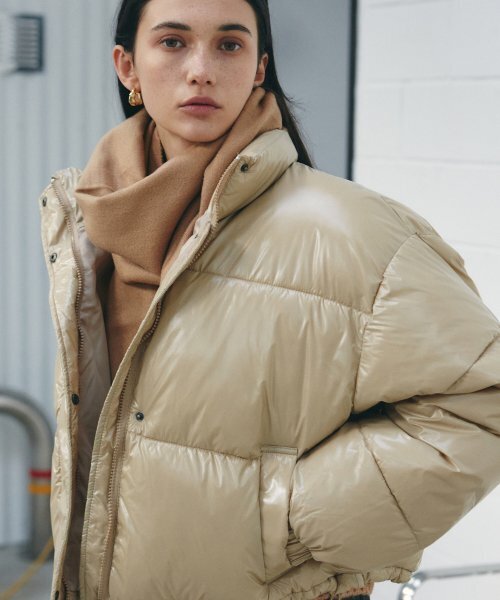 SENSE Cropped Puffer Jacket_BEIGE