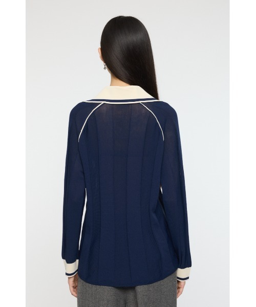 MOUSSY(マウジー)の「KNIT GAME シャツ(ニット/セーター・レディース・オフホワイト/バーガンディー/ダークネイビー・FREE)」の10枚目の写真
