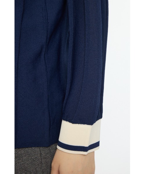 MOUSSY(マウジー)の「KNIT GAME シャツ(ニット/セーター・レディース・オフホワイト/バーガンディー/ダークネイビー・FREE)」の14枚目の写真