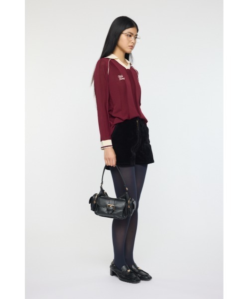 MOUSSY(マウジー)の「KNIT GAME シャツ(ニット/セーター・レディース・オフホワイト/バーガンディー/ダークネイビー・FREE)」の20枚目の写真