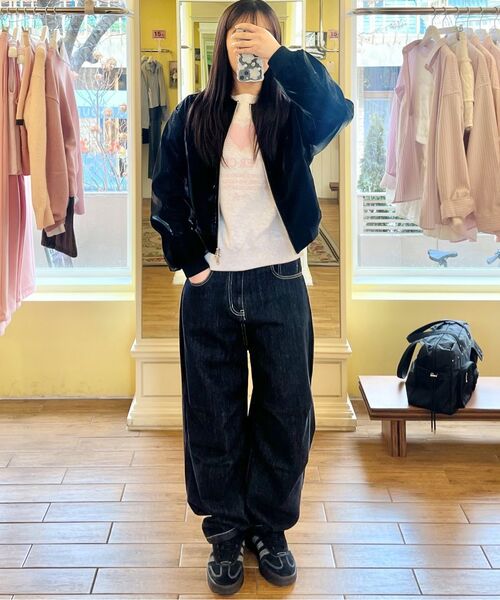 BITTER CELLS（ビターセルズ）の「ハートトレーススウェットシャツ-ピーチ（スウェット・レディース・その他・FREE）」の5枚目の写真