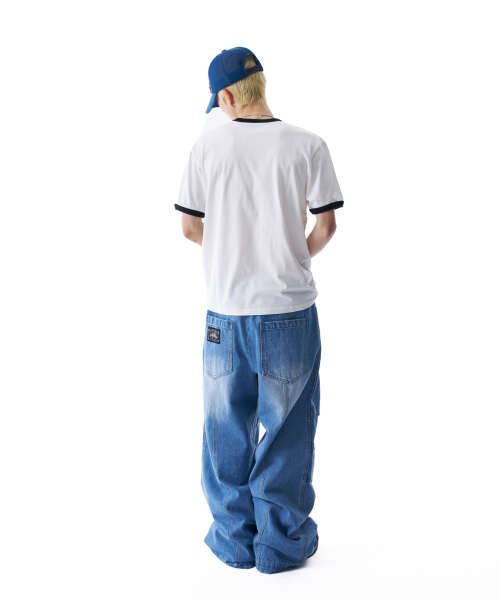 AAKAM（アーカム）の「Knee Pin-tuck Washed Denim Pants (Blue)（デニムパンツ・レディース・その他・1/2）」の13枚目の写真